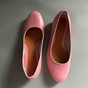 Pink leather Hasbeens flats